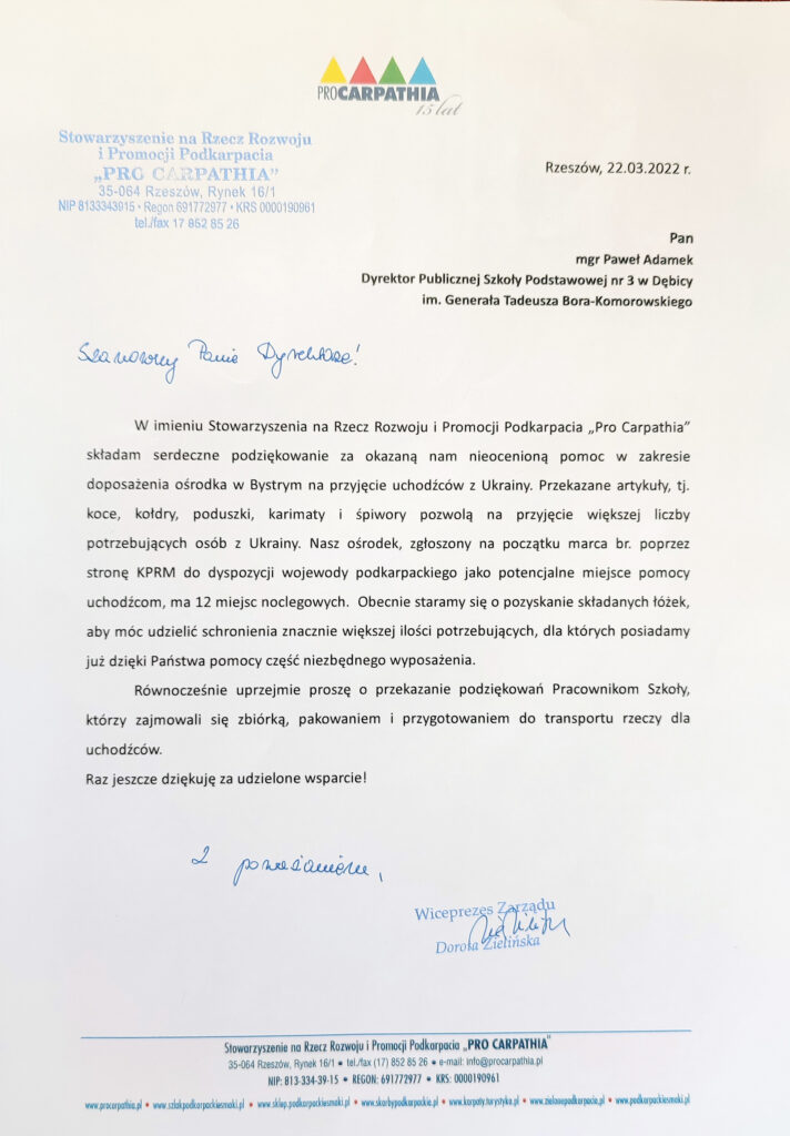 Podziękowanie