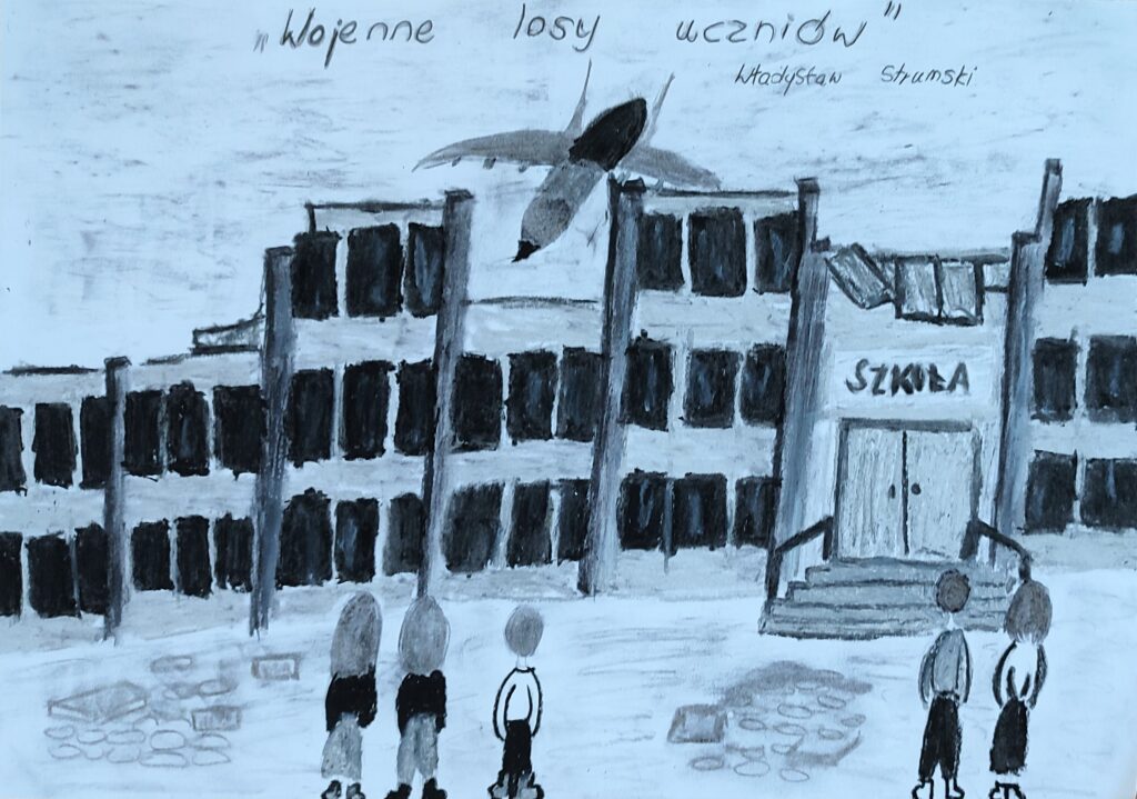 Zuzanna Majka, kl. 4a - wyróżnienie w Miejskim Konkursie Plastycznym na projekt okładki książki Władysława Strumskiego