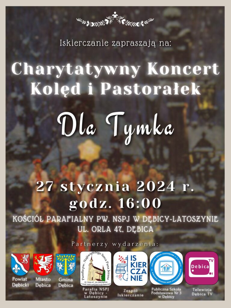 CHARYTATYWNY KONCERT DLA TYMKA - plakat