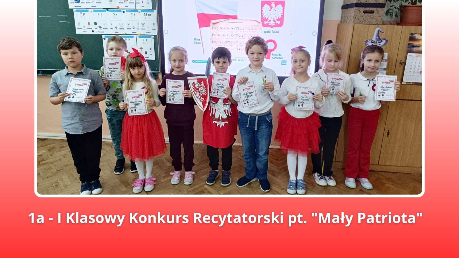 1a – I Klasowy Konkurs Recytatorski pt. „Mały Patriota”