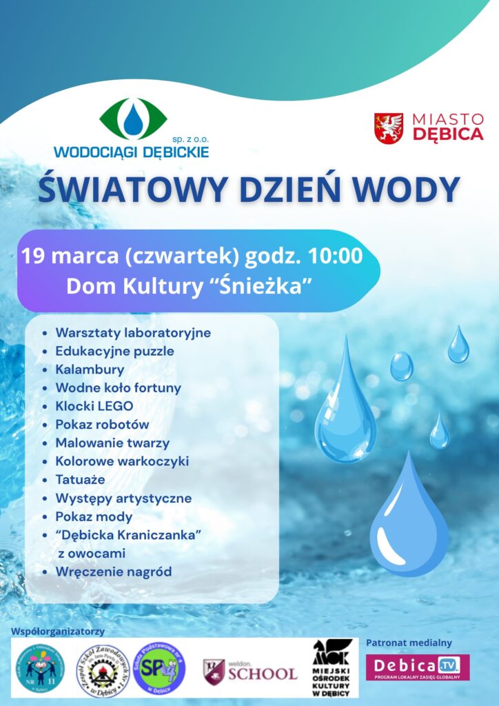 ŚWIATOWY DZIEŃ WODY 2026 - Wodociągi Dębickie - plakat