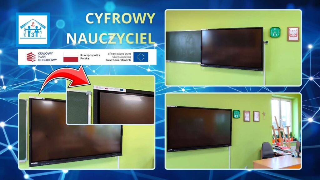 CYFROWY NAUCZYCIEL - monitor multimedialny - zakup sfinansowany ze środków KPO w ramach Projektu Cyfrowy Nauczyciel