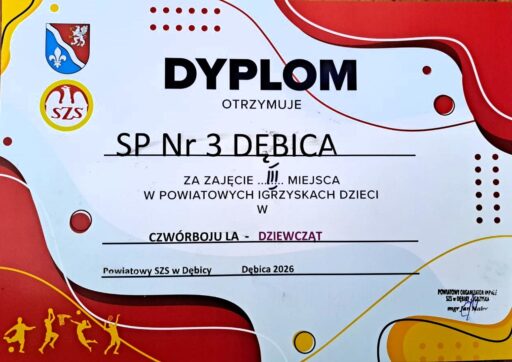 Dyplom - III miesjce