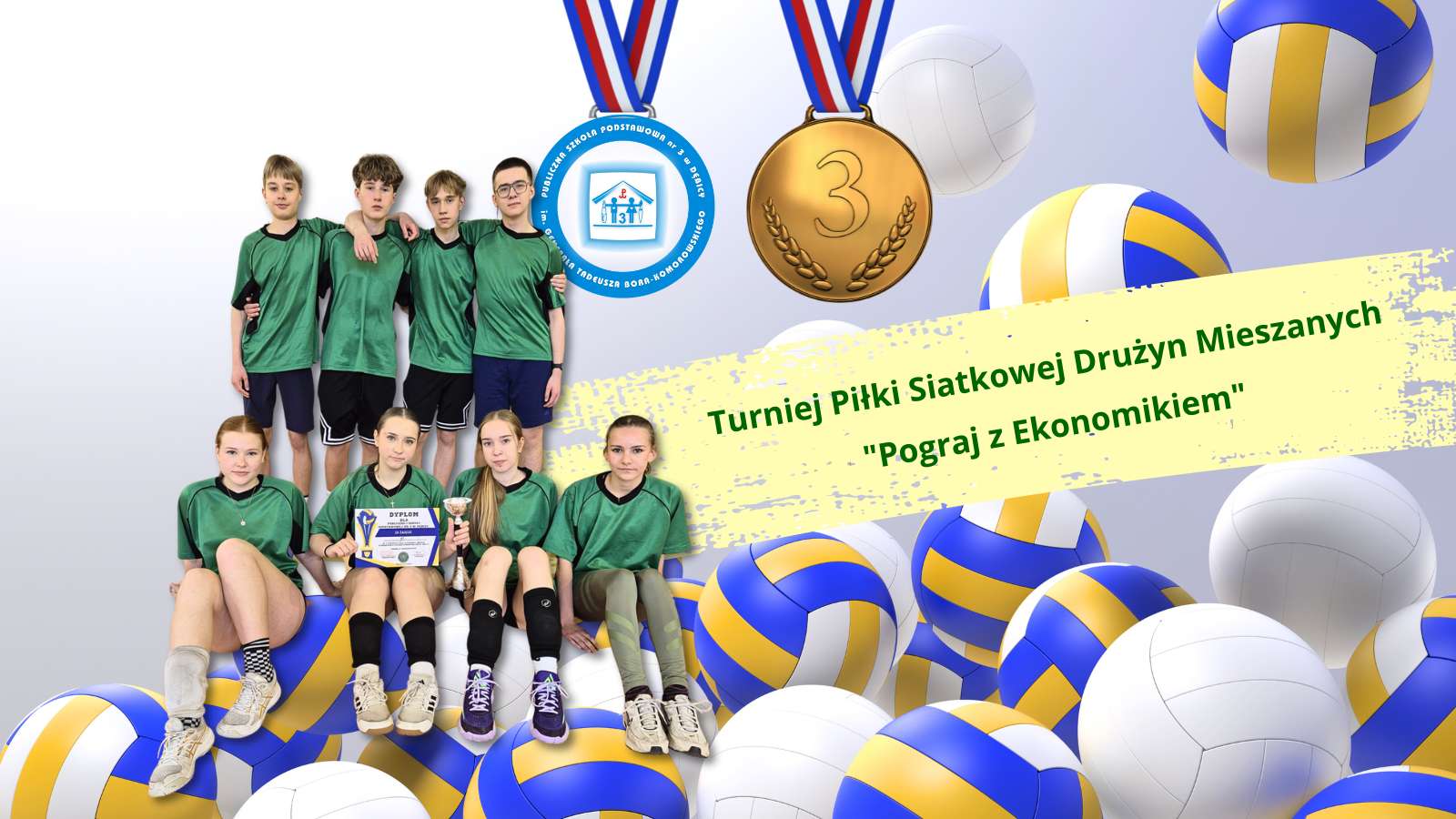 Drużyna siatkarska z brązowym medalem🎉